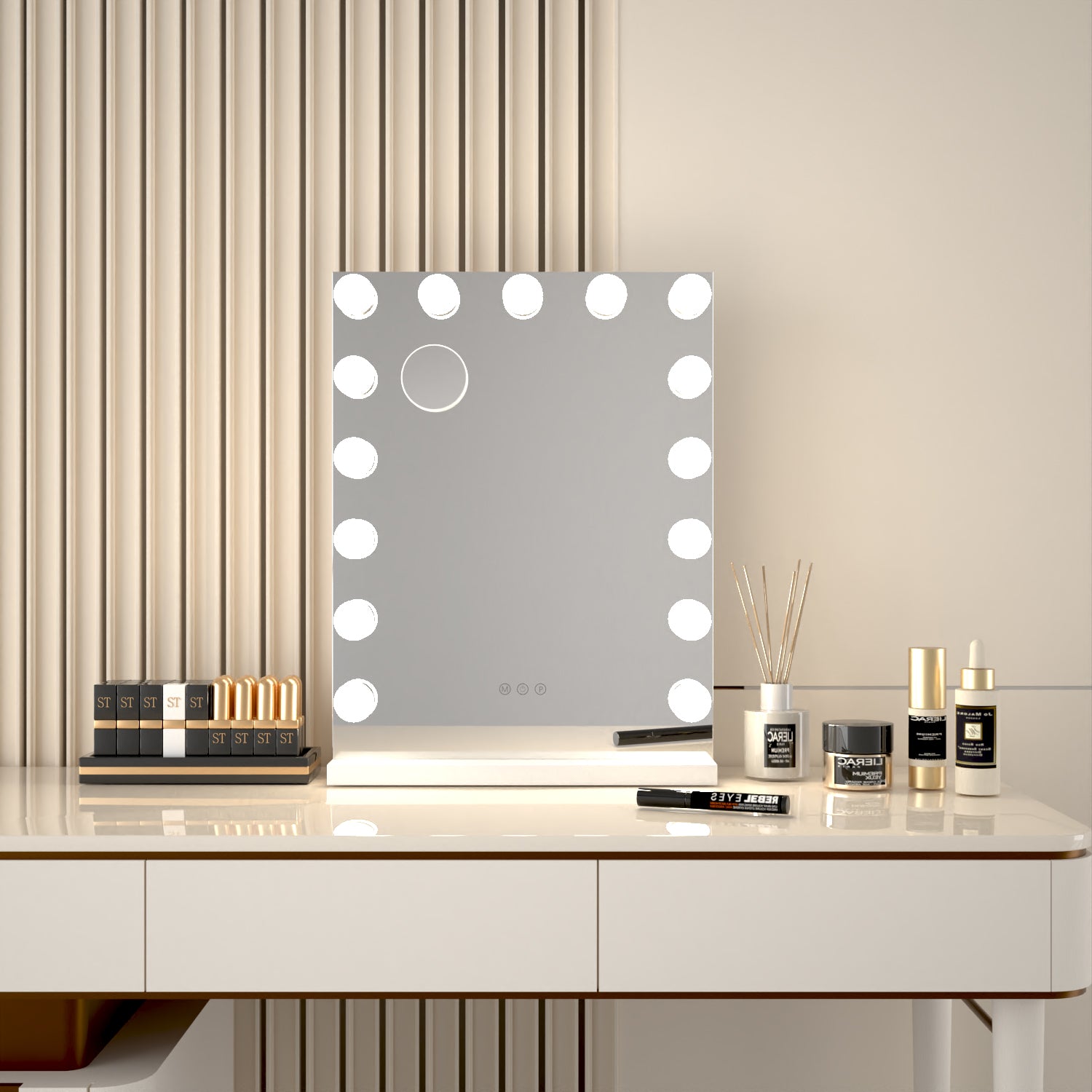 Hollywood Spiegel – 60×43Cm - Wit - Baytliving