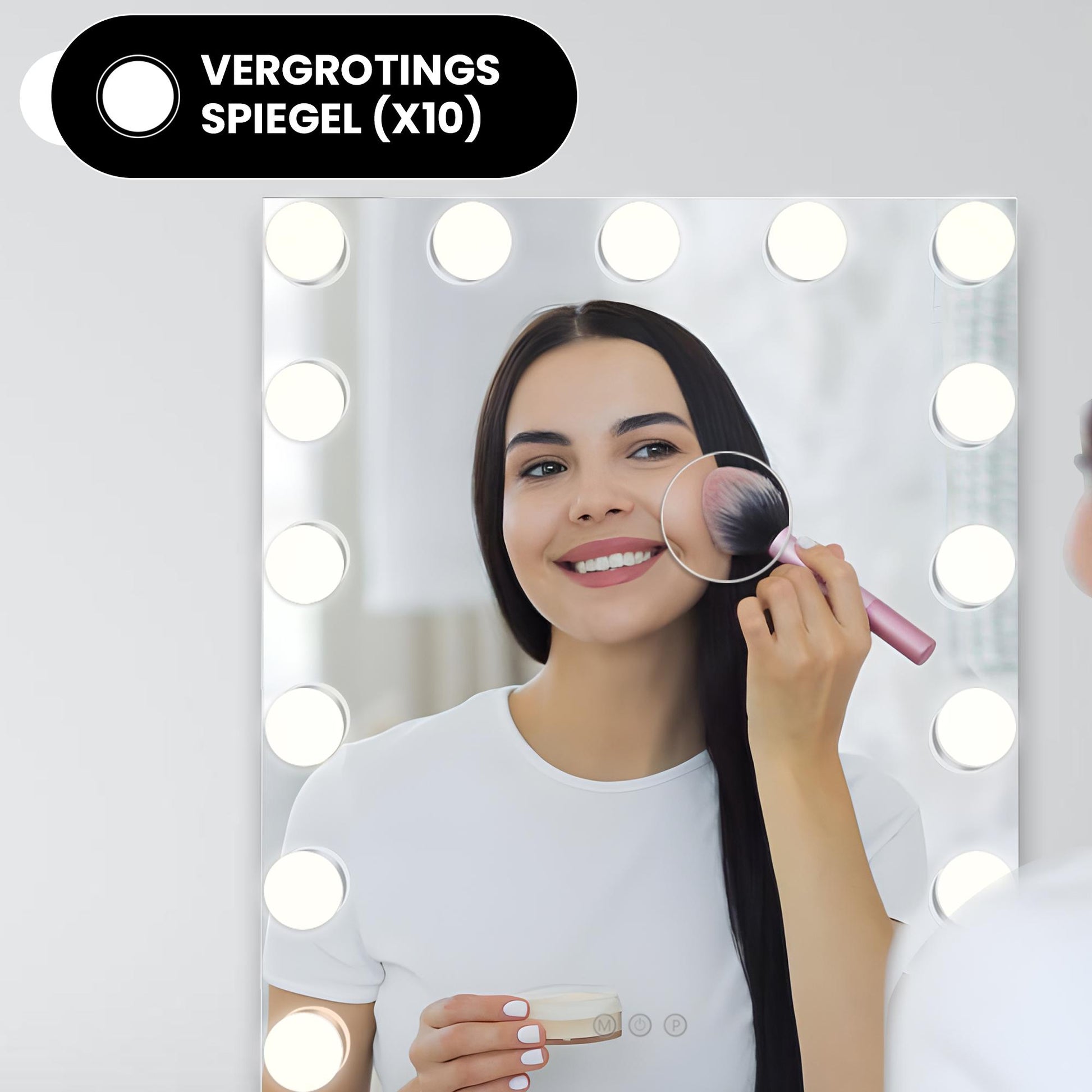 Hollywood Spiegel – 60×43Cm - Wit - Baytliving