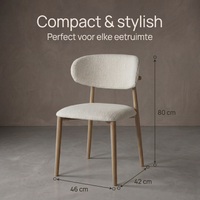 Bayt Japandi Eetkamerstoelen - Set van 2 - Beige - Baytliving