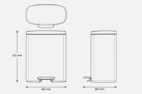 Bayt Prullenbak 50 Liter - Pedaalprullenbak - Wit - Baytliving
