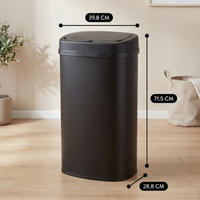 Bayt Prullenbak 60 liter - Touch Bin Prullenbak - Zwart - Baytliving