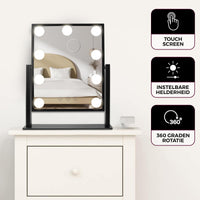 Hollywood Spiegel –36x30Cm -Zwart - Baytliving