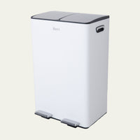 Bayt Prullenbak 60 liter - 2x30L Pedaalprullenbak - Wit - Outlet - Baytliving