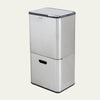 Bayt Prullenbak 60 liter - 2 compartimenten - Chrome - Outlet