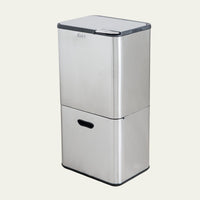 Bayt Prullenbak 60 liter - 2 compartimenten - Chrome - Outlet - Baytliving
