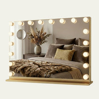 Hollywood Spiegel 80 x 60 cm met 10x Vergroting - Goud - Baytliving