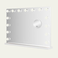 Hollywood Spiegel 58x46cm met 5x Vergroting - Wit - Baytliving