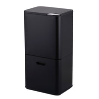 Bayt Prullenbak 60 liter - 2 compartimenten - Zwart - Baytliving