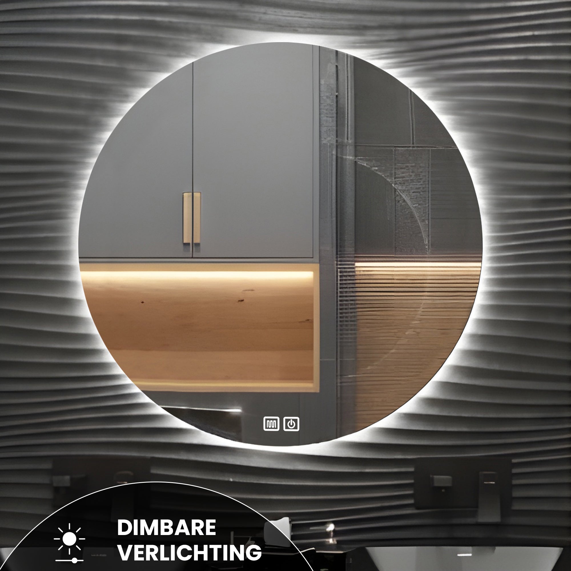 Bayt Badkamerspiegel met LED - Ø 60 CM - Baytliving