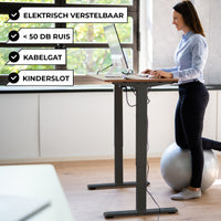 Bayt Zit Sta Bureau - Elektrisch verstelbaar - 120x60cm - Bruin - Baytliving