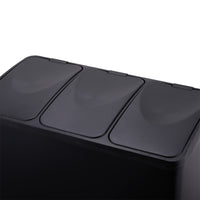 Bayt Prullenbak 45 liter - 3x15L Pedaalprullenbak - Zwart - Baytliving