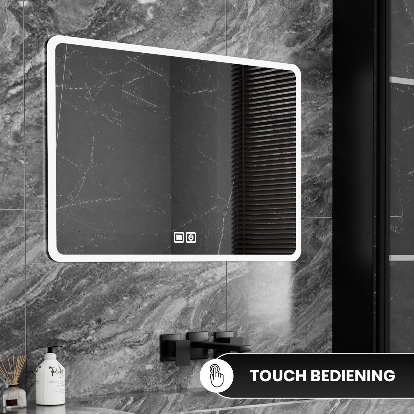 Bayt Badkamerspiegel met LED - 75x52 cm - 3 Lichtstanden
