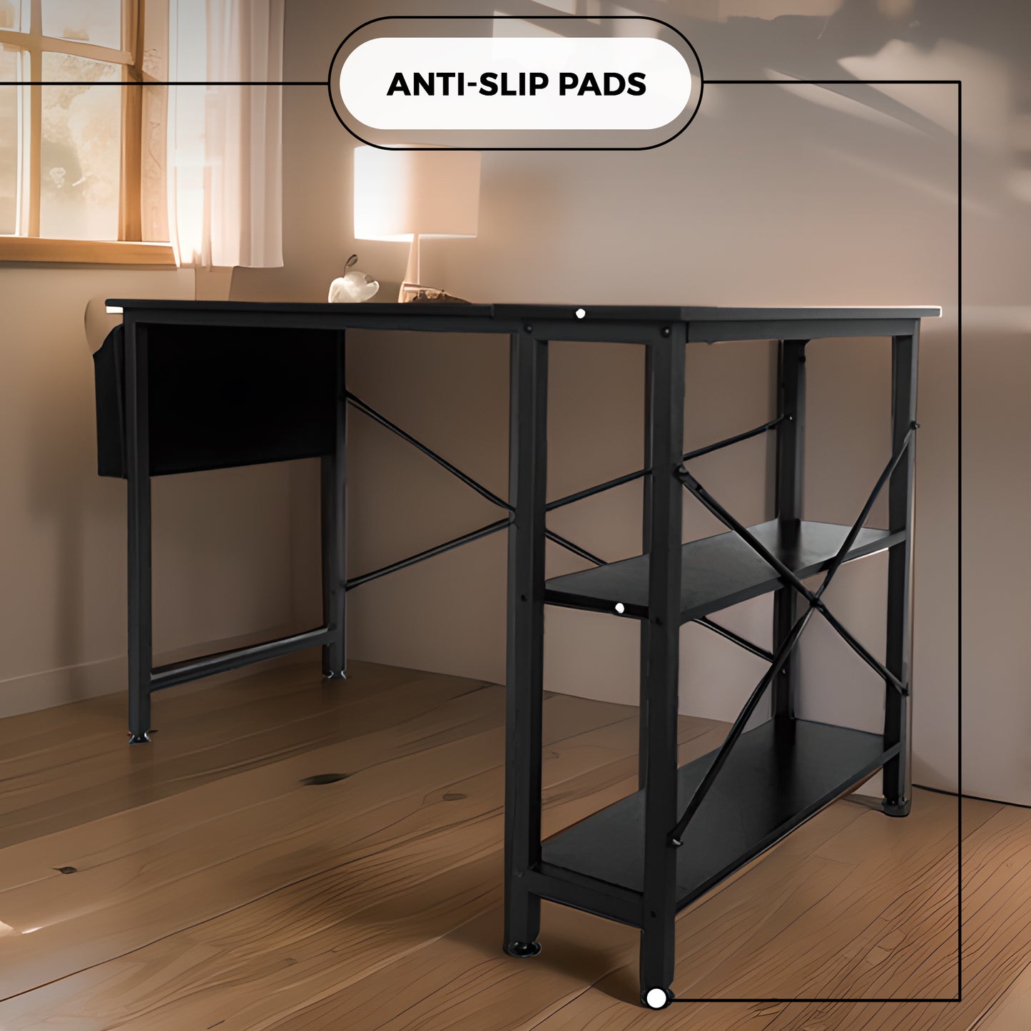 Bayt Hoekbureau – Zwart – 120 x 70 x 73 cm - Baytliving