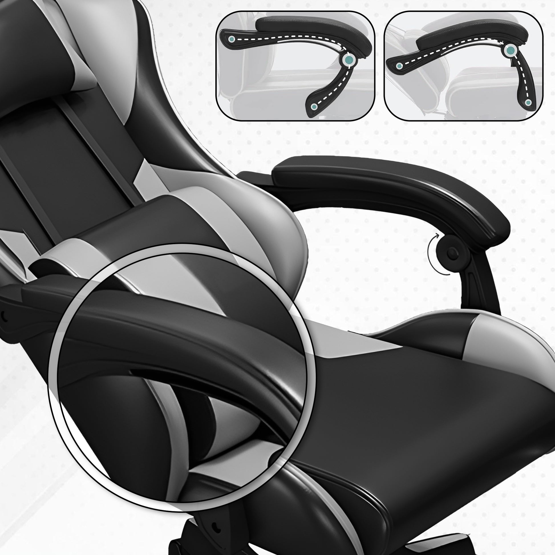 Bayt Gaming Stoel – Grijs/Zwart - Baytliving