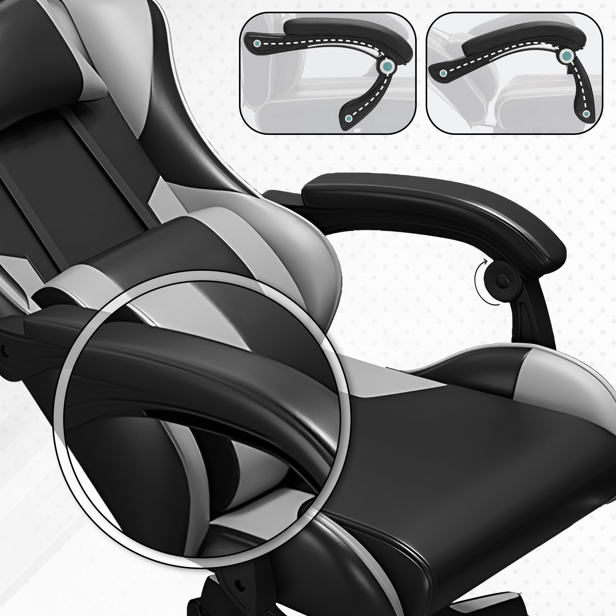 Bayt Gaming Stoel – Grijs/Zwart - Baytliving