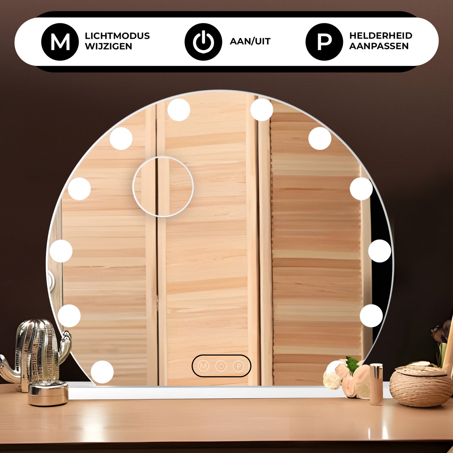 Hollywood Spiegel Ø 55cm - Baytliving