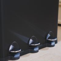 Bayt Prullenbak 60 liter - 3x20L Pedaalprullenbak - Zwart - Baytliving