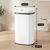 Bayt Prullenbak 60 liter - Touch Bin Prullenbak - Wit - Baytliving