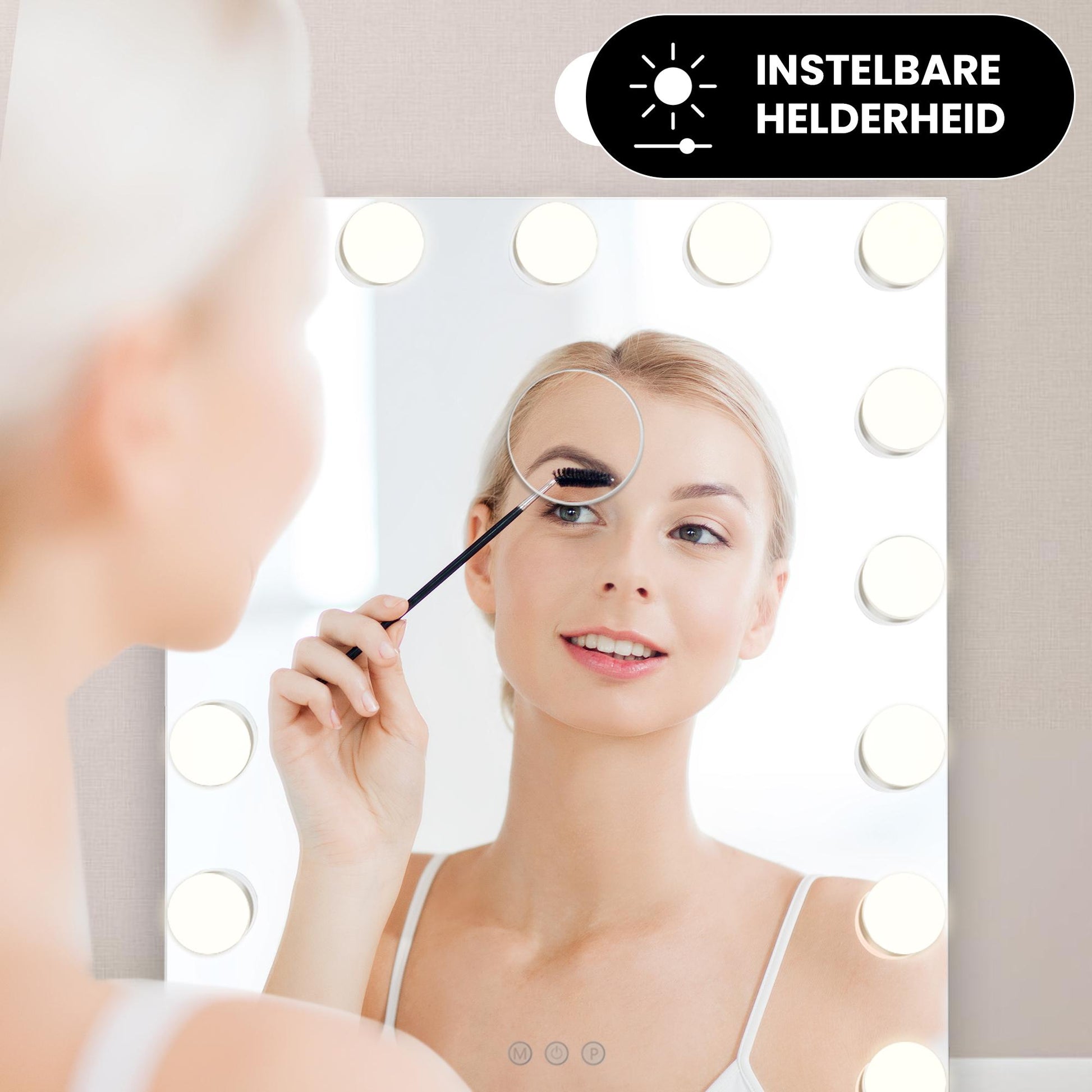 Hollywood Spiegel – 60×43Cm - Wit - Baytliving