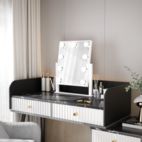 Hollywood Spiegel –36x30Cm -Zwart - Baytliving
