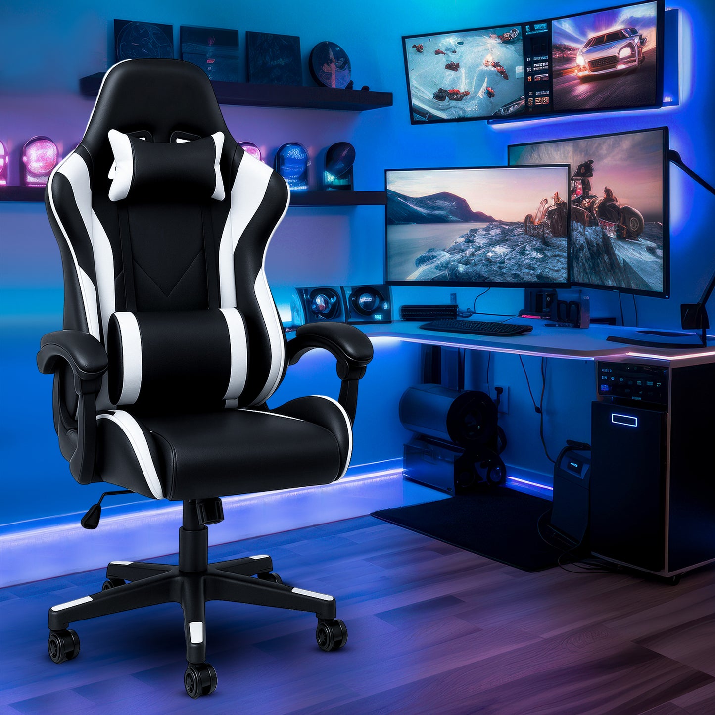 Bayt Gaming Stoel - Wit/Zwart