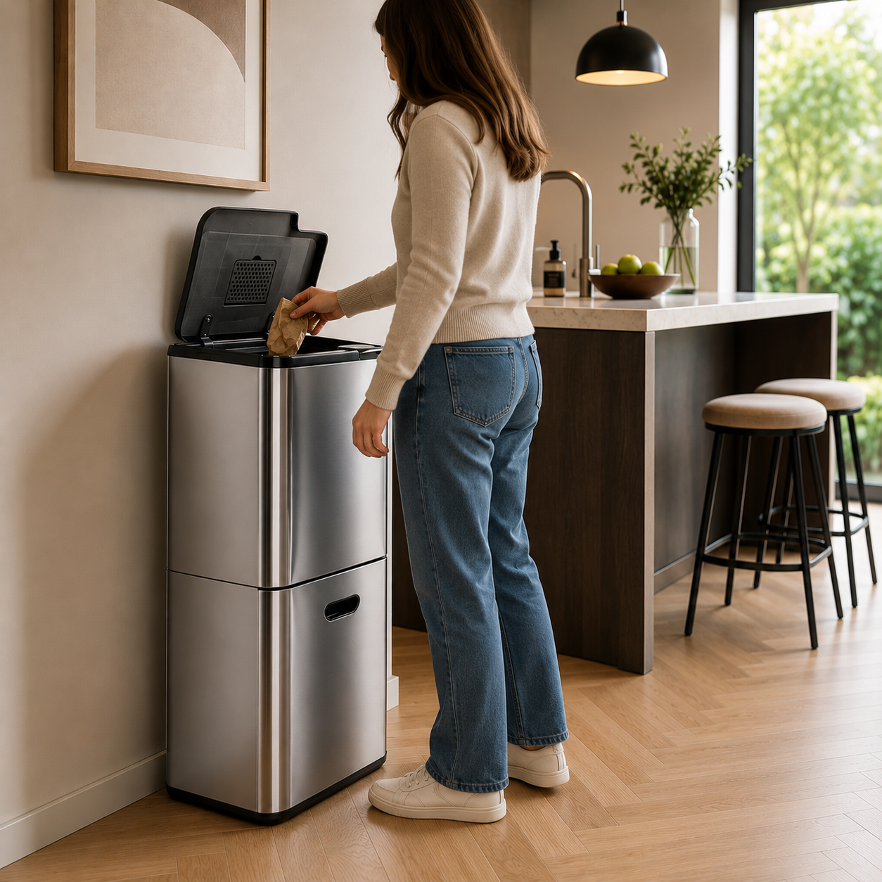 Touch Bin 2 Compartimenten - Baytliving