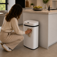 Bayt Prullenbak 60 liter - Touch Bin Prullenbak - Wit - Baytliving