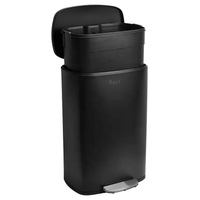 Bayt Prullenbak 50 Liter – Pedaalprullenbak - Zwart - Baytliving