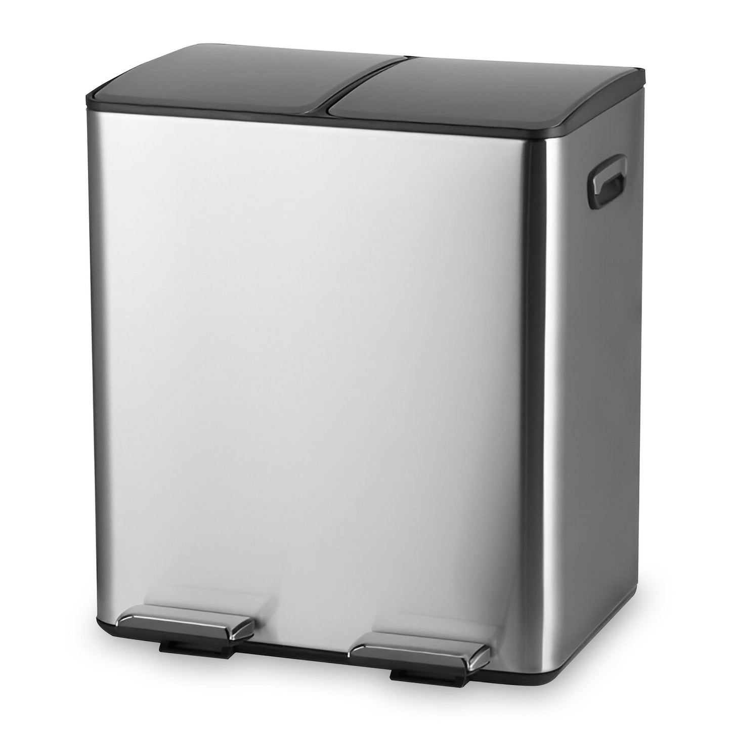 Bayt Prullenbak – 2x30L – Pedaal – Zilver - Baytliving