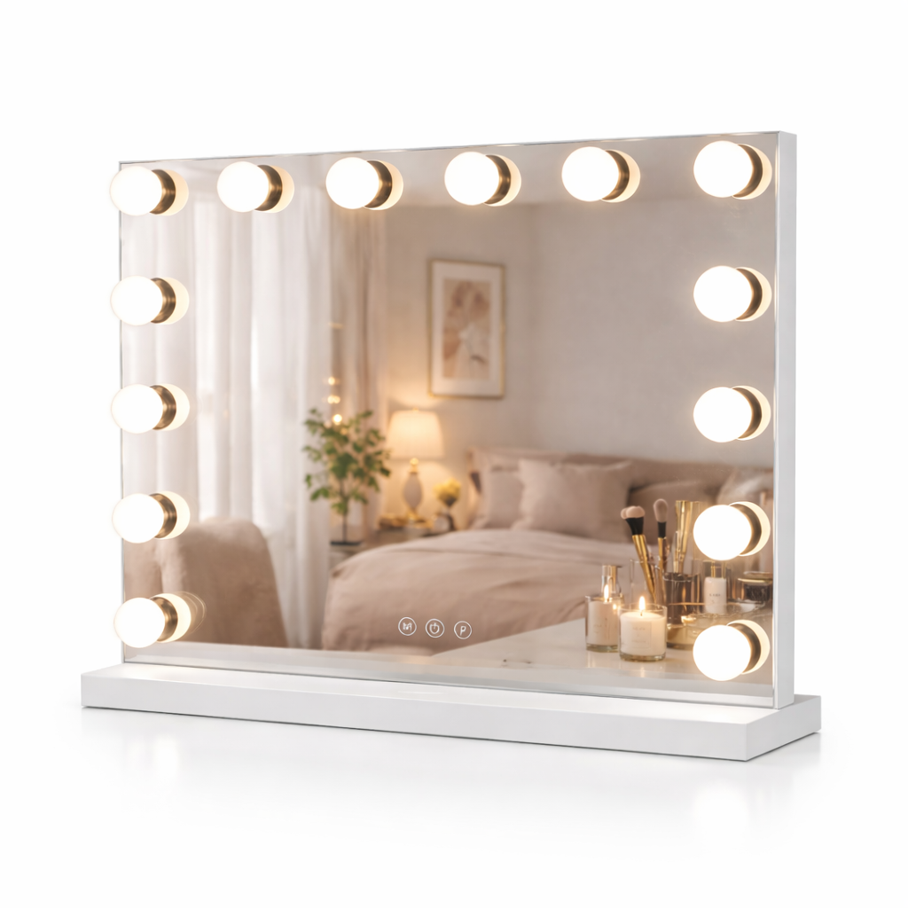 Hollywood Spiegel - 50x40cm - Wit - Baytliving