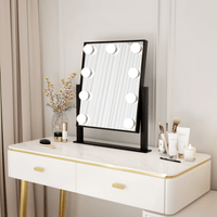 Hollywood Spiegel –36x30Cm -Zwart - Baytliving