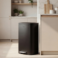 Bayt Prullenbak 50 Liter – Pedaalprullenbak - Zwart - Baytliving