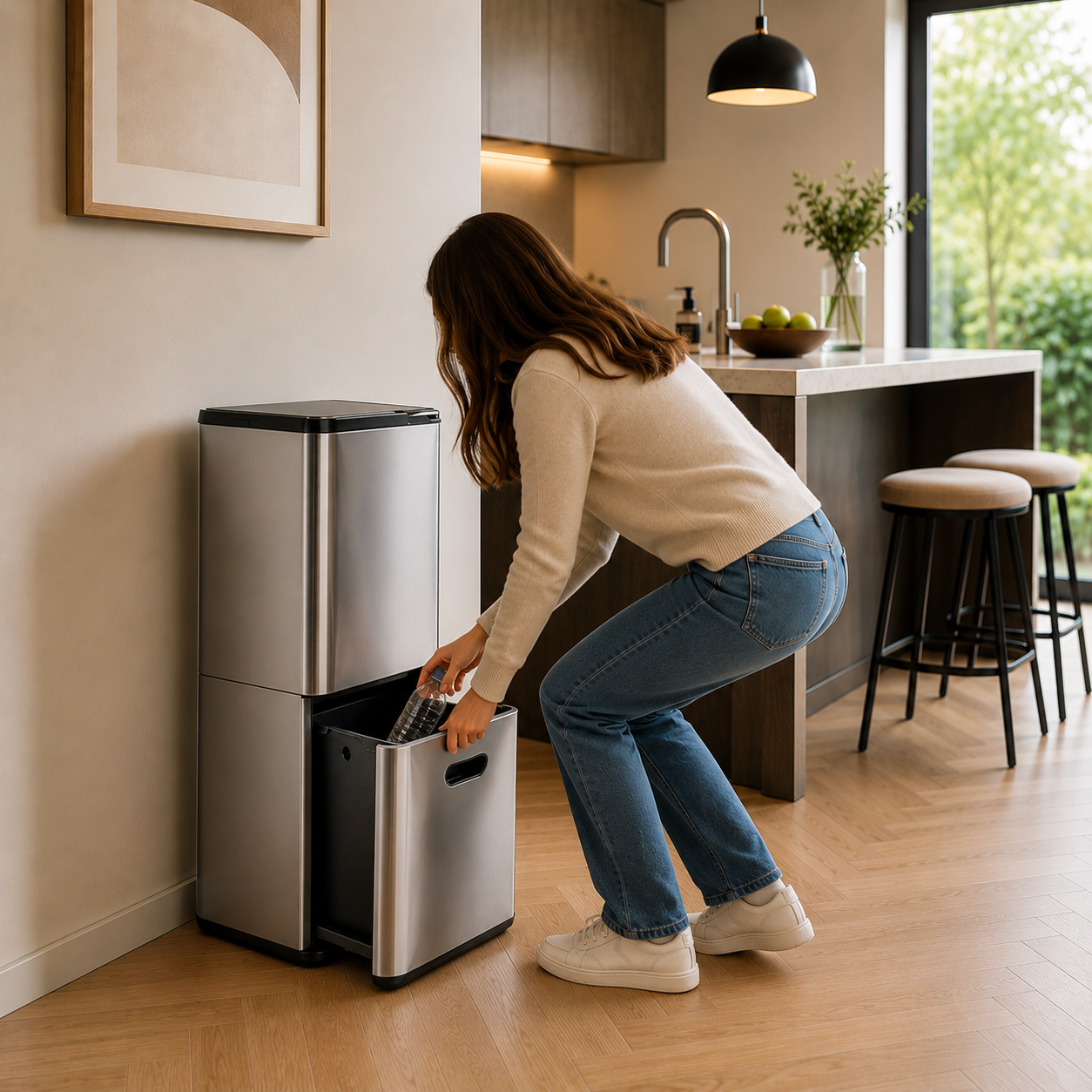 Touch Bin 2 Compartimenten - Baytliving