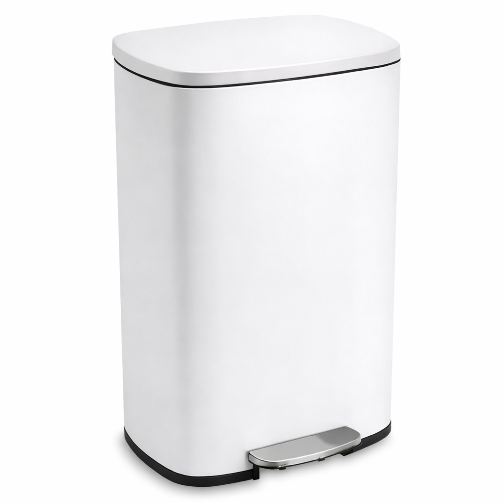 Bayt Prullenbak 50 Liter - Pedaalprullenbak - Wit - Baytliving