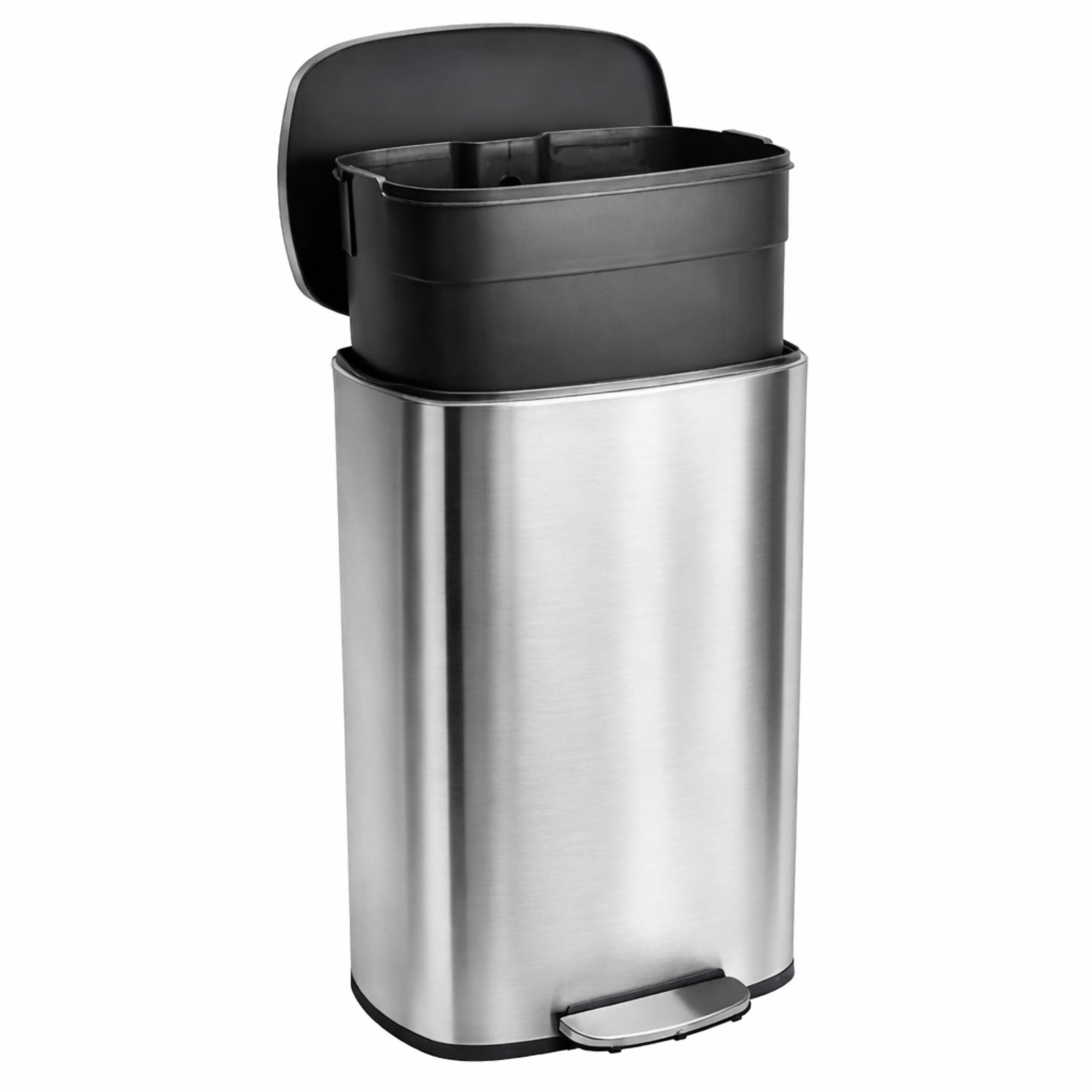 Bayt Prullenbak 50 Liter - Pedaalprullenbak - Zilver - Baytliving