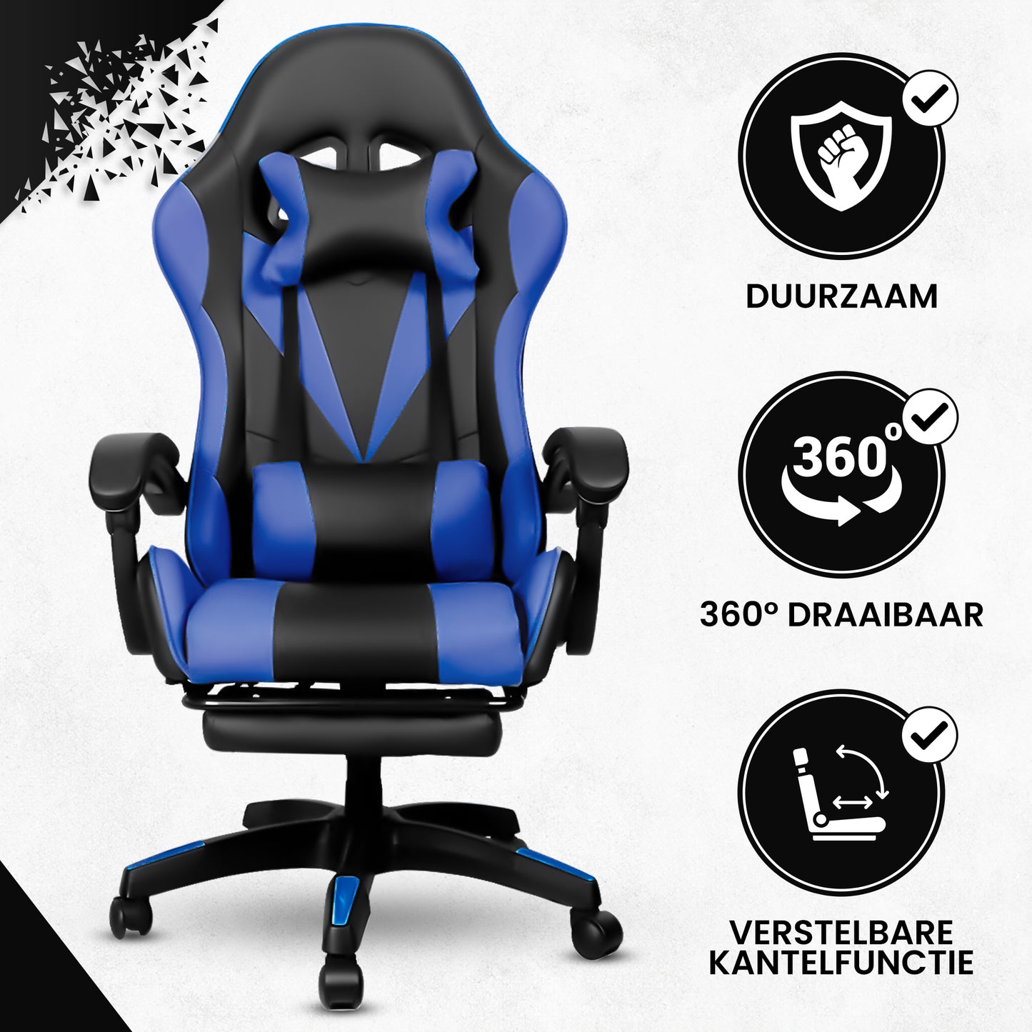 Bayt Gaming Stoel - Blauw/Zwart