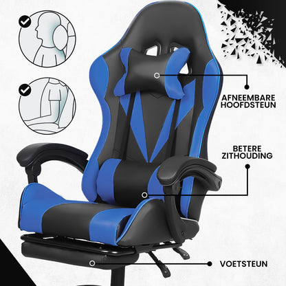 Bayt Gaming Stoel - Blauw/Zwart