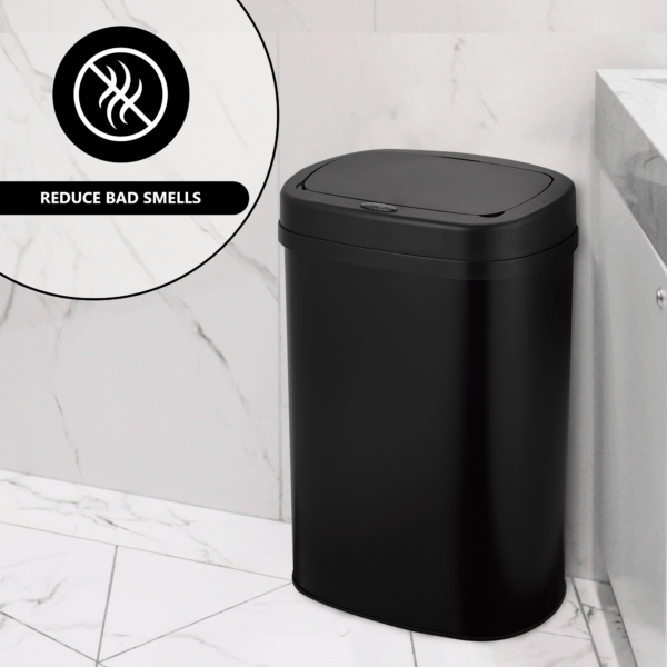 Bayt Prullenbak – 50L – Sensor – Zwart - Baytliving