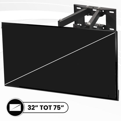 Bayt TV Beugel - TV Muurbeugel - Draaibaar - Kantelbaar - 32 Inch tot 75 inch - Tot 40 kg - Zwart - Baytliving
