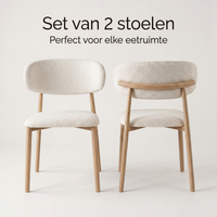 Bayt Japandi Eetkamerstoelen - Set van 2  - Beige - Baytliving