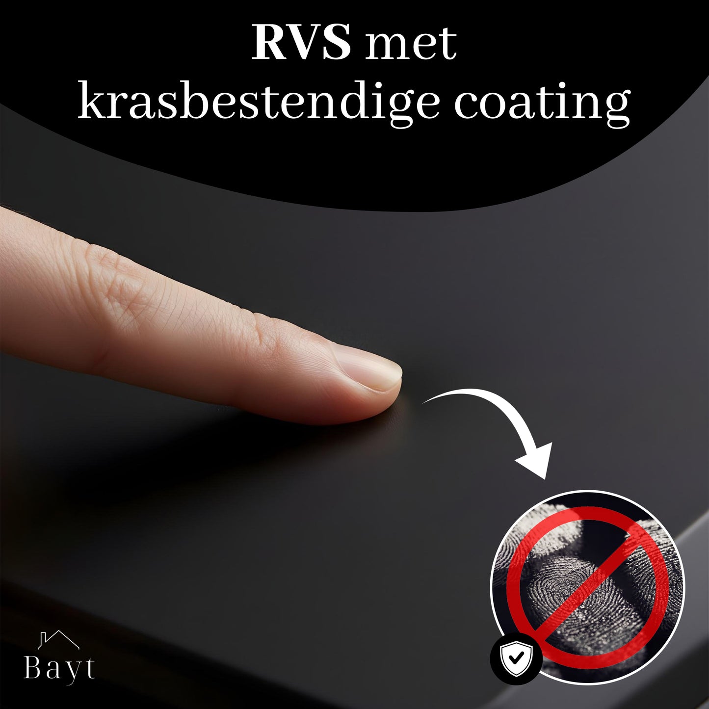 Bayt Prullenbak 60 Liter – Pedaalprullenbak - Zwart - Outlet