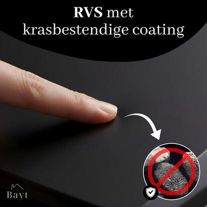 Bayt Prullenbak 60 Liter – Pedaalprullenbak - Zwart - Outlet