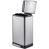 Prullenbak 60 Liter met Pedaalbediening - Zilver - Baytliving