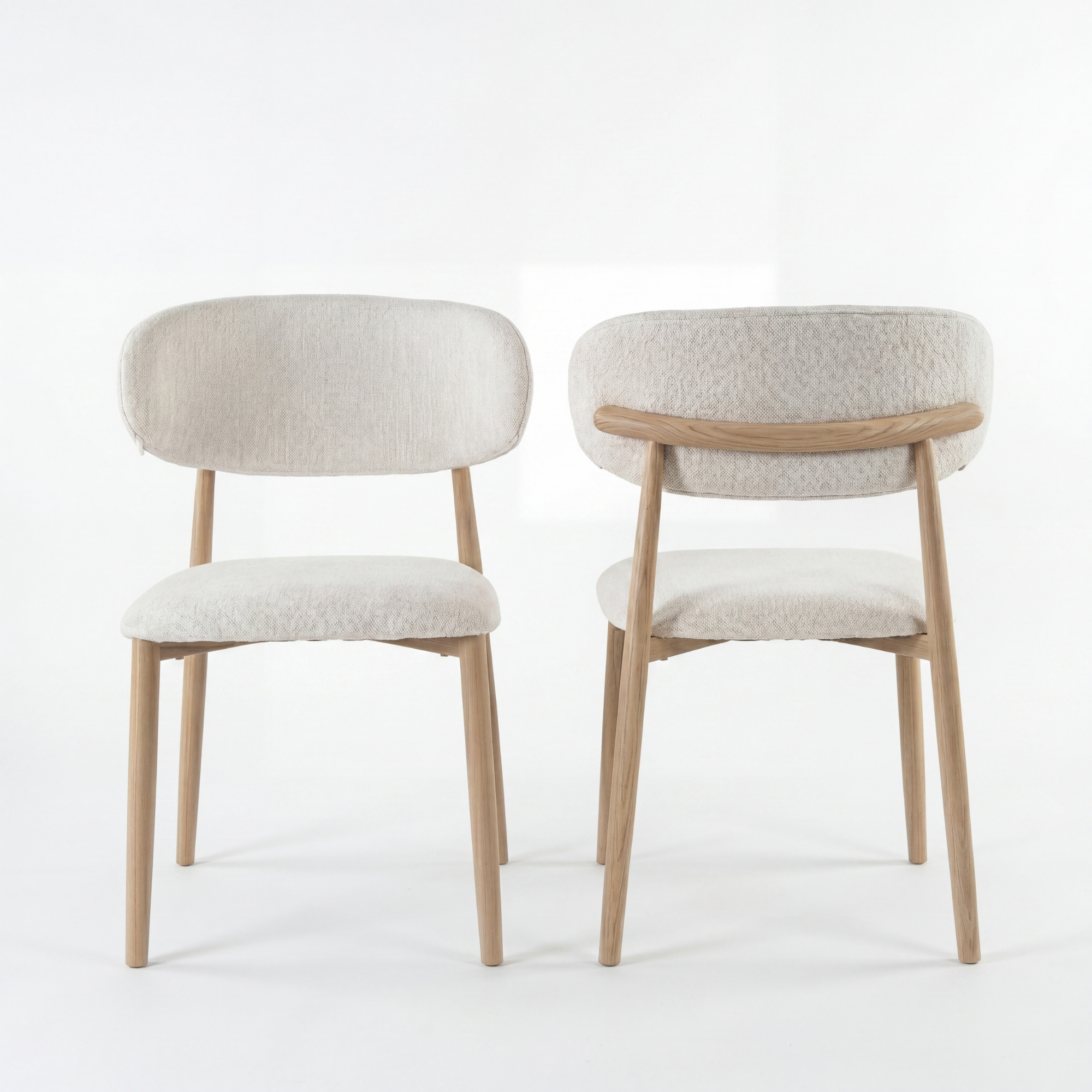 Bayt Japandi Eetkamerstoelen - Set van 2  - Beige - Baytliving