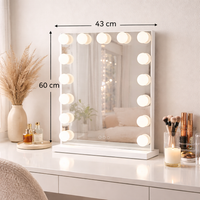 Hollywood Spiegel – 60×43Cm - Wit - Baytliving
