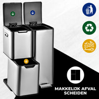 Bayt Prullenbak 60 Liter zilver - Baytliving