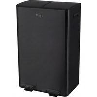 Bayt Prullenbak 60 liter - 2x30L Pedaalprullenbak - Zwart - Baytliving