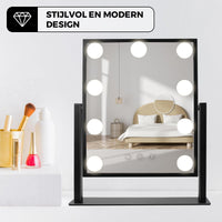 Hollywood Spiegel –36x30Cm -Zwart - Baytliving