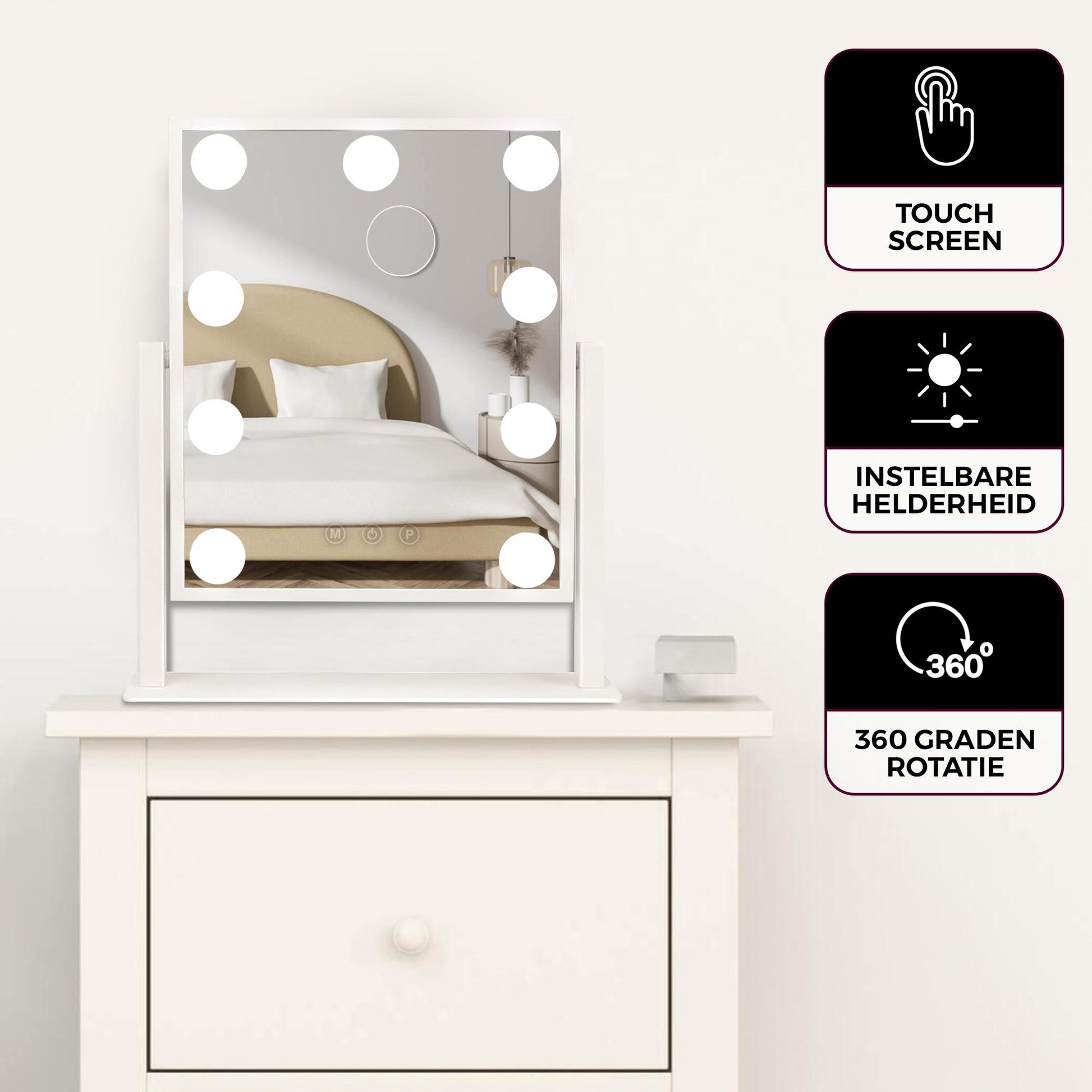 Hollywood Spiegel – 36 x 30Cm - Baytliving