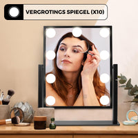 Hollywood Spiegel –36x30Cm -Zwart - Baytliving
